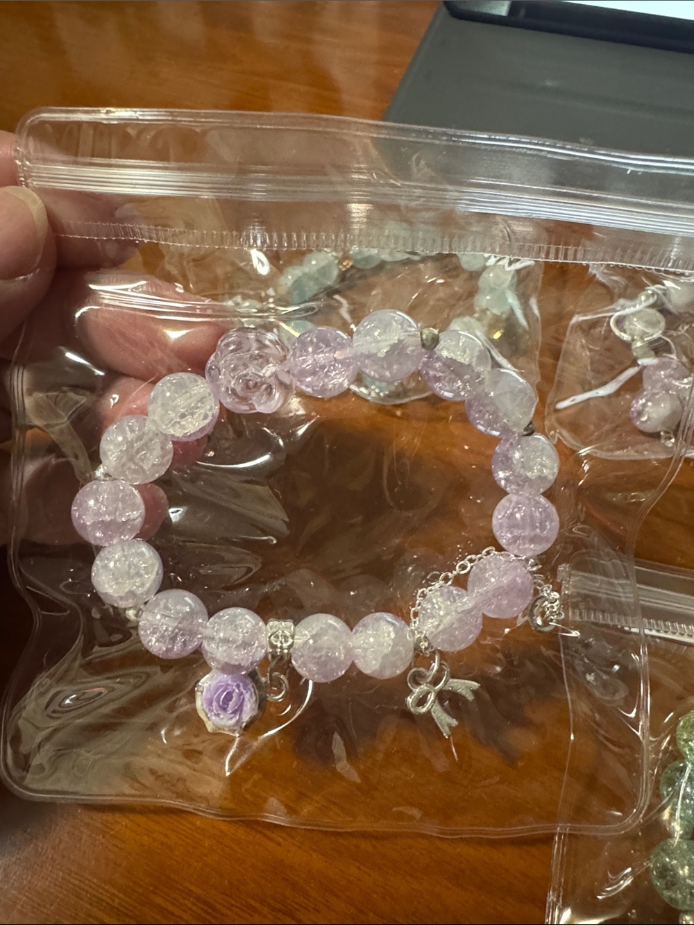 Crystal Beaded Charm Bracelet